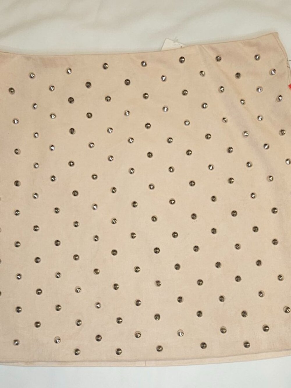 Suede mini skirt